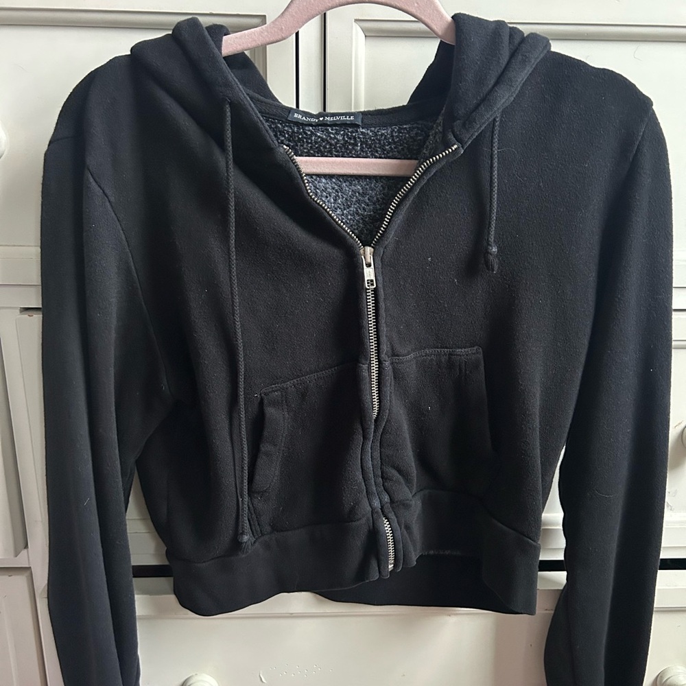 Brandy melville cropped zip up